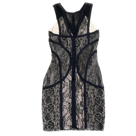 Forever 21 Sexy Black Lace with Nude Underlining Mini Dress - Picture 4 of 4